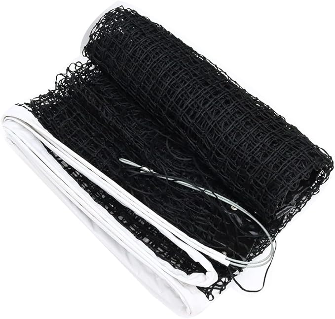 42FT Professional Tennis Net - 12.7m x 1.07m, Heavy-Duty Nylon & PE Construction, UV-Resistant, with Galvanized Steel Rope & Copper Grommets for Indoor/Outdoor Tennis Courts