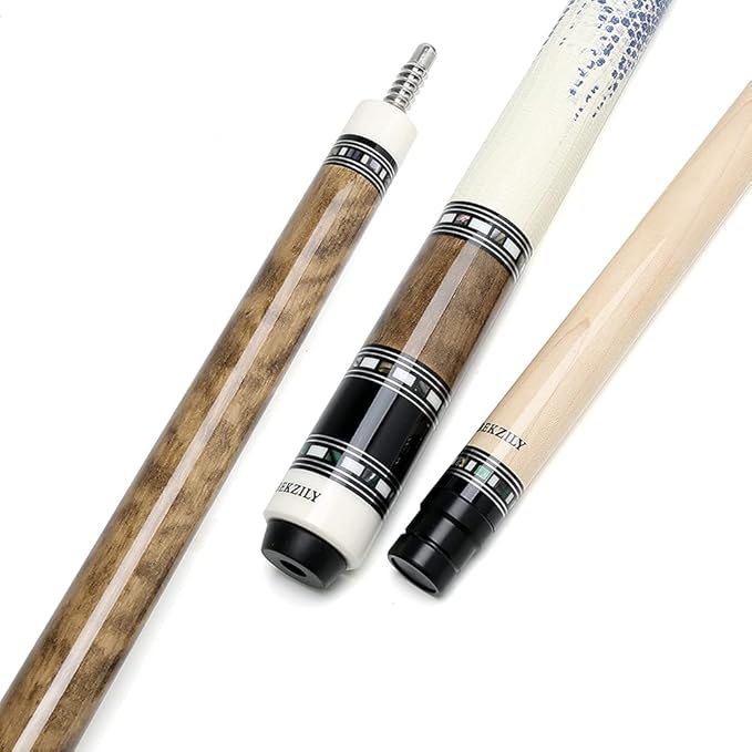 2-Piece Pool Cue Stick + Pool Cue Case with Carbon Extension