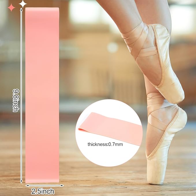 2 Pcs Toe and Foot Stretcher for Ballet, Feet Arch Stretching Band Pink Foot Resistance Band for Gymnastics, Ballet, Dancers, Artistic Swimmers, Improved Flexibility and Technique