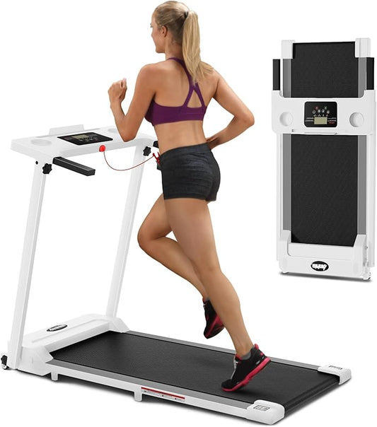 Portable Foldable Treadmills for Home, Small Folding Treadmill for Home Office with 300 LBS Capacity, Walking Running Exercise Electric Compact Treadmill with LED Display