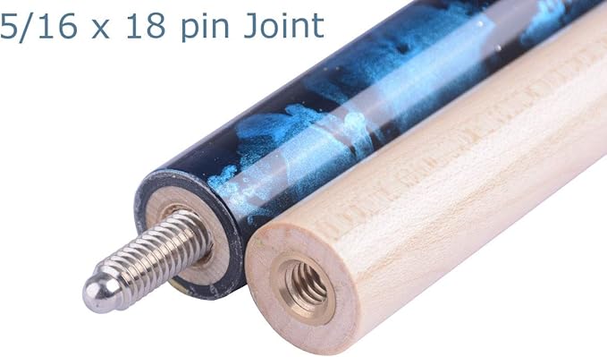 58" Pool Cue/Pool Stick Ergonomic Design Hardwood Canadian Maple 13mm Tip 18-21oz Billiard Cue B1SN