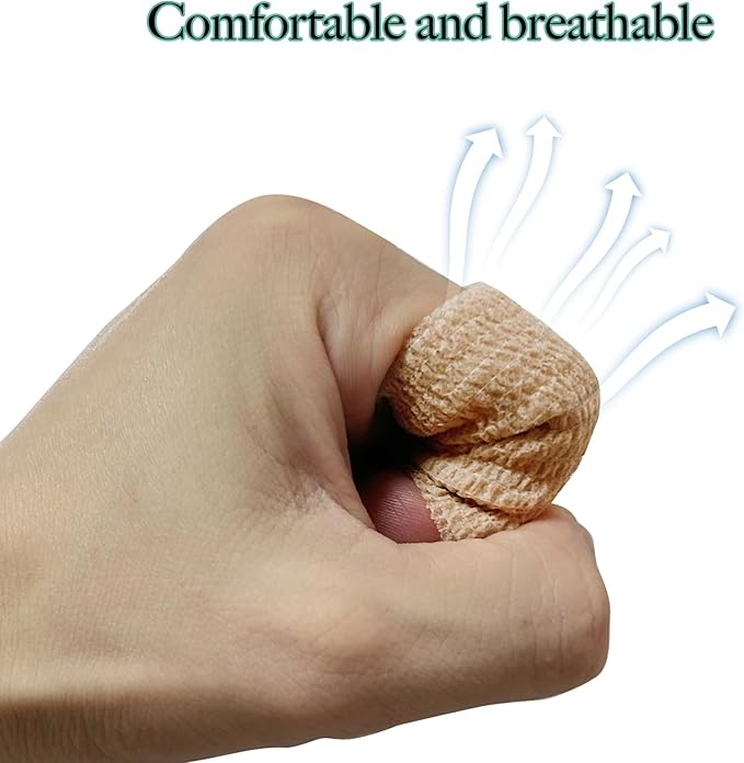 32 Rolls Self Adhesive Bandage Wrap 2 inch Cohesive Bandage Wrap Stretch Bandages Wraps Tape Skin Elastic Self-Adherent Tape for Wrist Ankle Sports Swelling Sprains