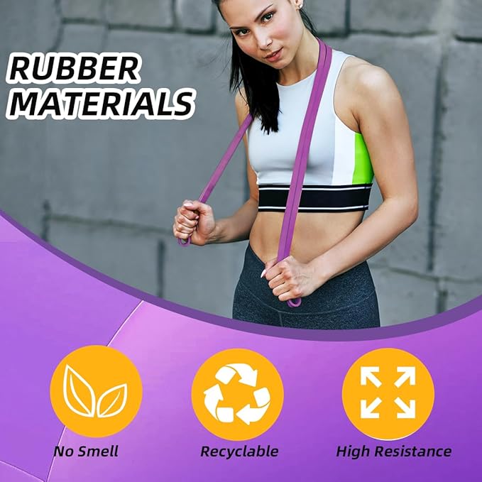 WHATAFIT Resistance Bands, Pull Up Assistance Bands, Exercise Bands, Workout Bands Set for Men and Women Home Fitness, Body Stretching, Strength Training, Physical Therapy