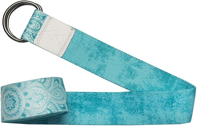 yogadesignlab YOGA DESIGN LAB | The Yoga Strap | Luxurious, Extra Long, Super Soft, Eco Printed | Studio Quality, Adjustable | Safely Stretch Further and Hold Longer | 8 ft Long