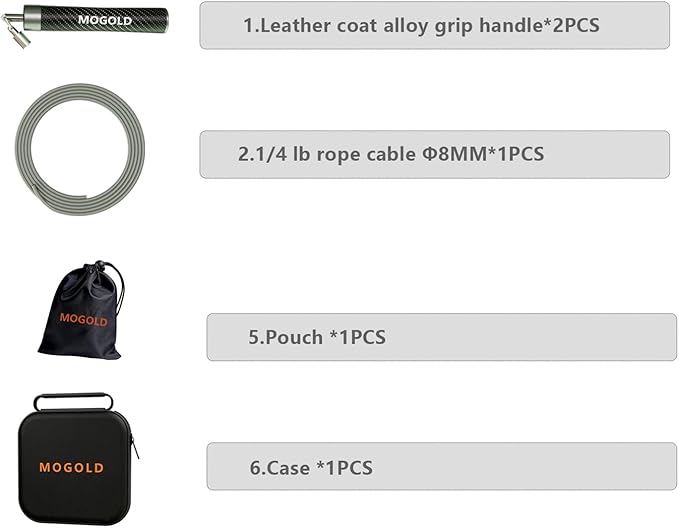 1lb Weighted Jump Ropes for Women & Men with 1/2 Pound Jump Rope Cable & Thicker Leather Jump Rope Weighted Handles, Best for Fitness, High-Intensity Strength Workouts