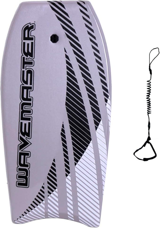 44 inch Body Board Ultimate Wavemaster Pro Bodyboard, Super EPS Core with Pro Quality Wrist Leash