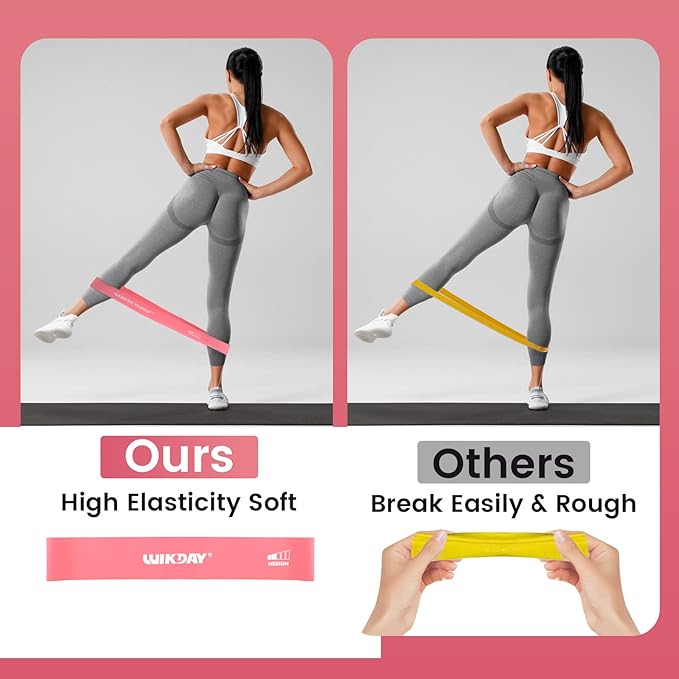 Resistance Bands for Working Out Exercise Loop Bands Workout Bands Set for Men Women Body Stretching, Crossfit Training, Home Workout, Physical Therapy, Booty Legs, Set of 5