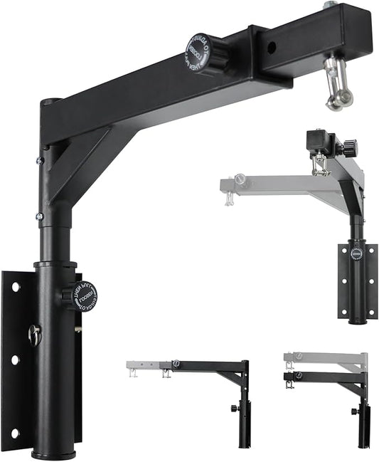 Heavy Bag Hanger Wall Mount Punching Boxing Bag Bracket -Square Tube, Heavy Duty Adjustable Length & Height for Boxing, Taekwondo, Muay Thai Bags, for Home Gym Installation