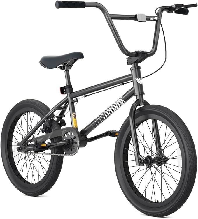 67i Boys BMX Bike 18/20 Inch Ages 8-12 Kids Bicycle with Front Rear U Brake Adjustable Seat Iron Fork 2.09" Wide Tires