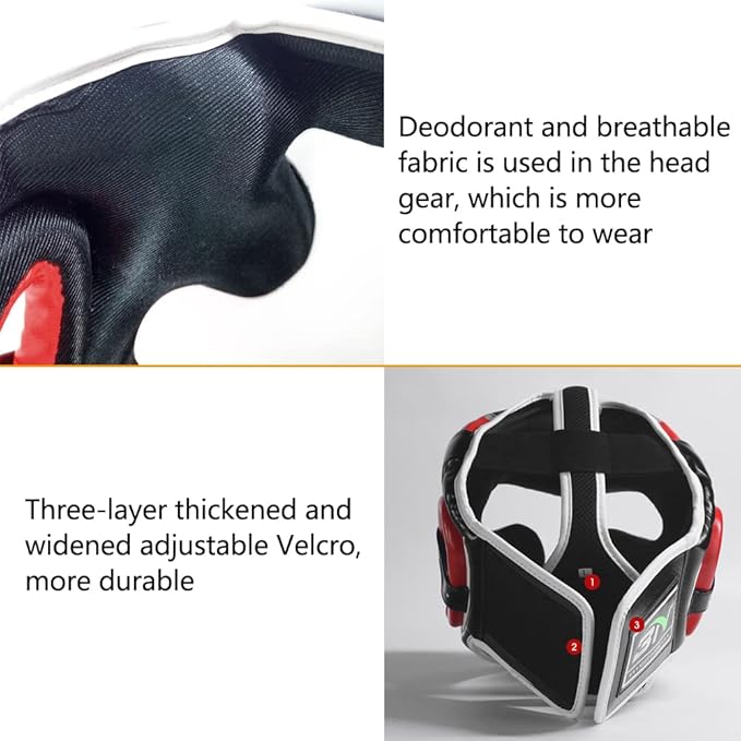 Headgear for Boxing MMA Training Kickboxing, Head Gear for Muay Thai, Sparring, Taekwondo, Martial Arts, Grappling, Karate