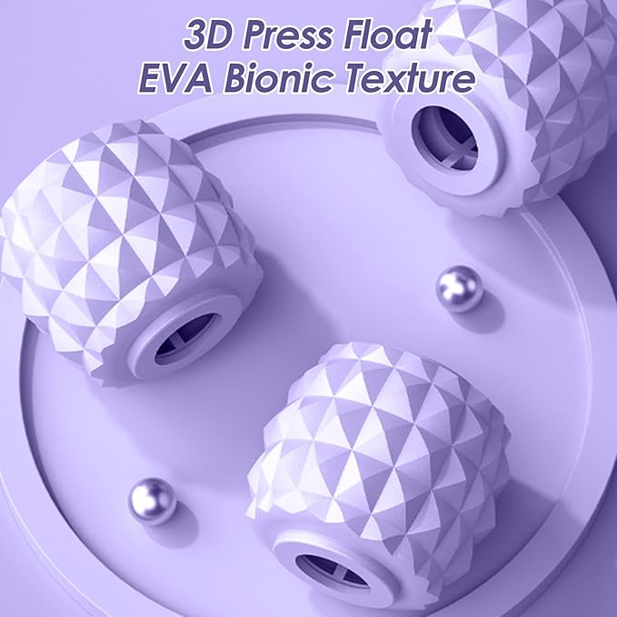 HEEPDD 9 Wheels Muscle Roller, Leg Massager Muscle Relaxation Stretching Roller Foam Roller Deep Tissue Massager for Thigh Arms Leg Waist (Purple)