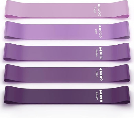 Resistance Bands for Working Out, Elastic Pilates Flexbands for Physical Therapy Yoga, Stretch Exercice Loop Bands for Booty Legs