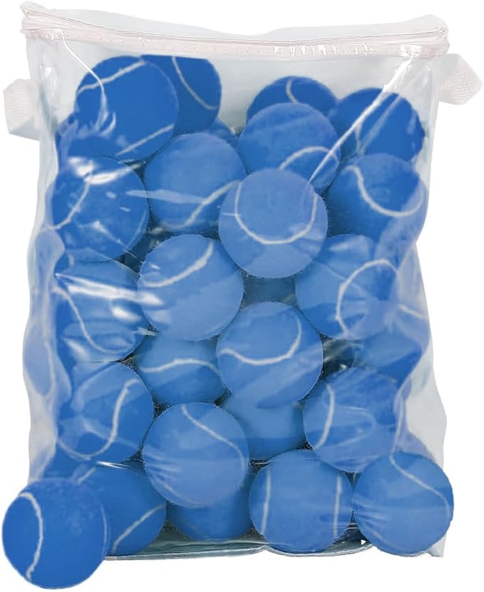 60 Pack Tennis Balls, Training Tennis Balls, Pet Dog Playing Balls, Practice Tennis Balls with Mesh Bag for Transport and Beginner Training