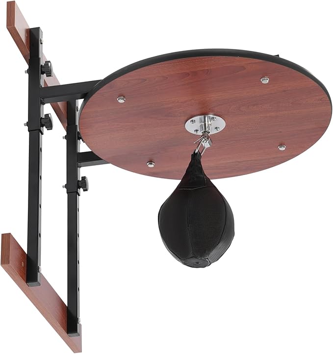 Heavy Duty Wall-Mounted Speed Bag Platform Kit, 220lbs Capacity Adjustable Height (5-Position) with PU Speed Ball - Professional Boxing Training Equipment for Home Gym, Boxing & Martial Arts