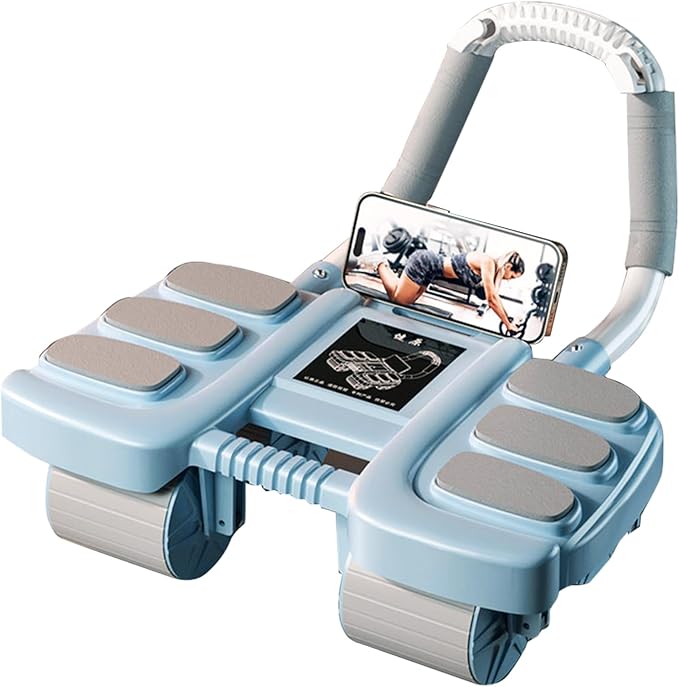 2024 New Ab Wheel Roller with Elbow Support - Automatic Rebound Abdominal Wheel Roller, The Upgraded Four-wheel Abdominal Wheel Core Workout Equipment Home Gym Abs Machine