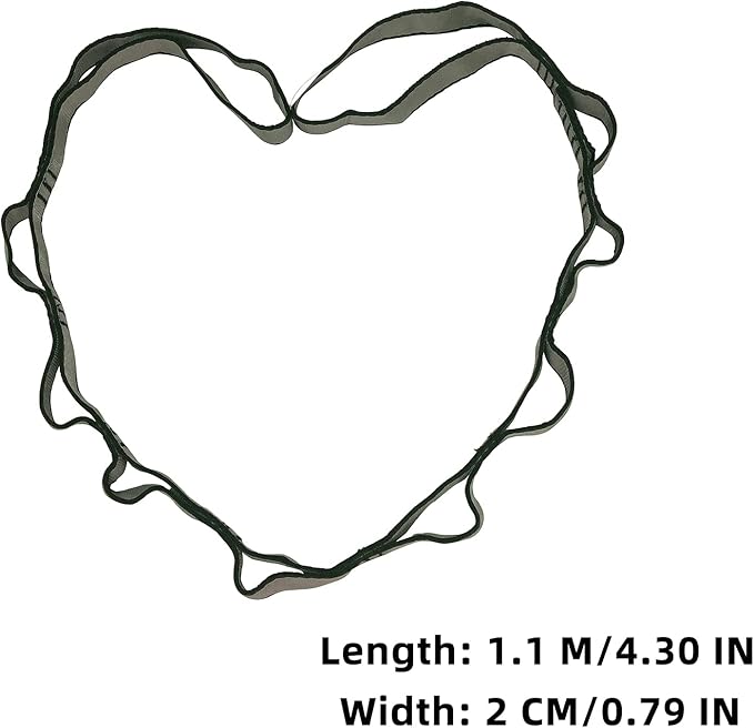 PRIOR FITNESS 2pcs Nylon Daisy Chain Straps for Aerial Yoga Hammock Swing Adjustable Aerial Silk Extender Strap Rope Anti-Gravity Yoga Extend Belts