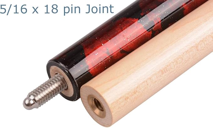 58" Pool Cue/Pool Stick Ergonomic Design Hardwood Canadian Maple 13mm Tip 18-21oz Billiard Cue B1SN