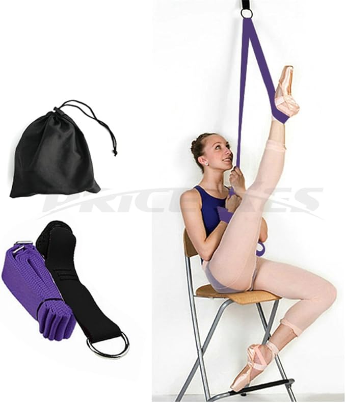 Door Flexibility & Stretching Leg Strap - Great for Ballet Cheer Dance Gymnastics or ANY Sport Leg Stretcher Door Flexibility Trainer Premium stretching equipment