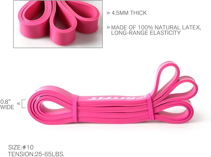 RitFit Pull Up Assist Band - Premium Resistance Band for Pull Up Assistance, Resistance Training, Body Stretching, Powerlifting, Mobility Training