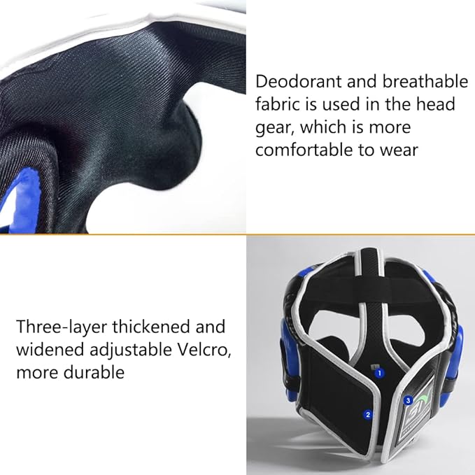 Headgear for Boxing MMA Training Kickboxing, Head Gear for Muay Thai, Sparring, Taekwondo, Martial Arts, Grappling, Karate