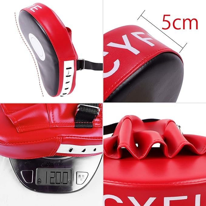 3 in 1 Boxing Training Equipment, Punching Mitts, Martial Arts Target Training Paddle and Kicking Pad for Kickboxing, Taekwondo, Karate, Muay Thai, Dojo, MMA, Sparring for Kids, Toddler, Women
