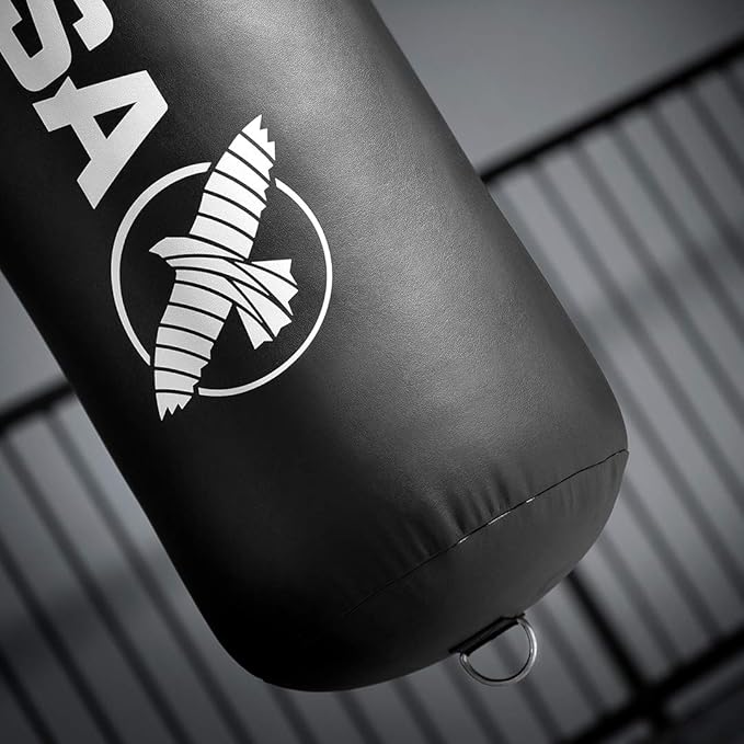 Hayabusa Engineered Leather Heavy Punching Bag - Unfilled - Black, 5 Feet