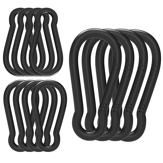 25PCS 4" Hevy Duty Carabiner Clips,M10 Spring Snap Hooks Large Carabiners Galvanized Steel Qiuck Link Clip 770LBS Holding Capacity Keychain Buckle for Outdoor Hiking Camping hammocks Dog leashes