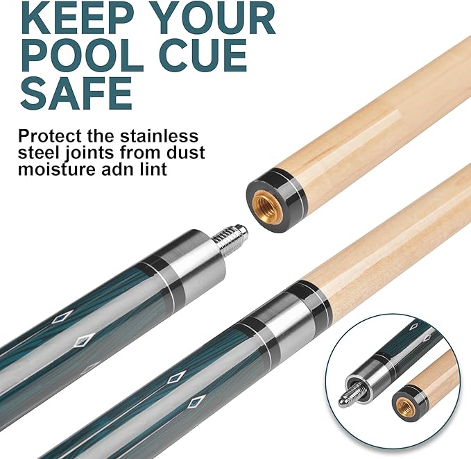 HomeSeason Pool Cue Stick 57" Billiard Cue Sticks Professional Low Deflection Pool Sticks