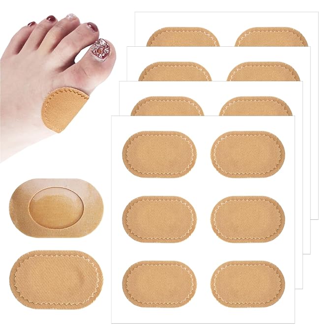 24 Pcs Foot Callus Toe Oval Cushions Pad Protector Corn Patches Shoe Accessories Fabric Feet Heel Toe Protector
