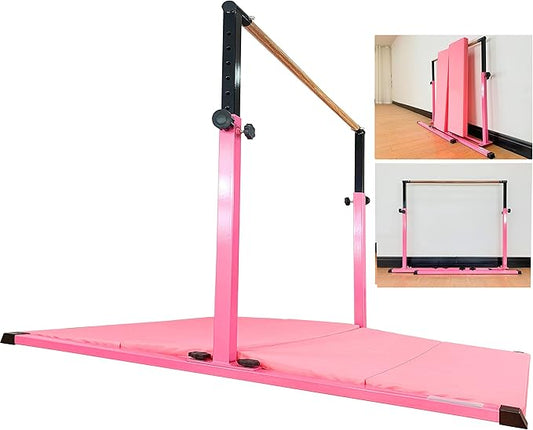 4FT/5FT Gymnastic Bar Set Gymnastics Horizontal Bar Gymnastics Kip Bar for Kids Home Use