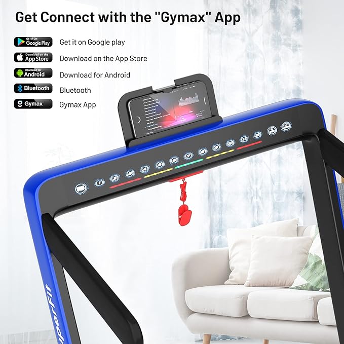 GYMAX Walking Pad, Dual LED Display 2 in 1 Under Desk Treadmill for Home with Remote & Smart App Control, 2.25HP Foldable Portable Treadmill Running Machine for Office Small Space