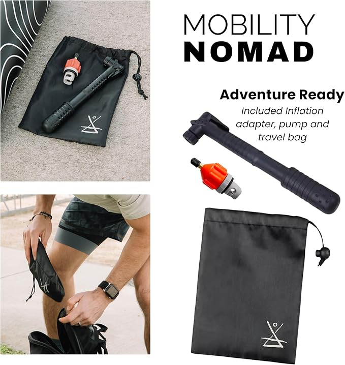 Inflatable Foam Roller – Travel Foam Roller for Muscle Recovery, Deep Tissue Massage, Physical Therapy, Hiking, Backpacking, Gym, Home – Includes Pump, Bag – Adjustable Firmness