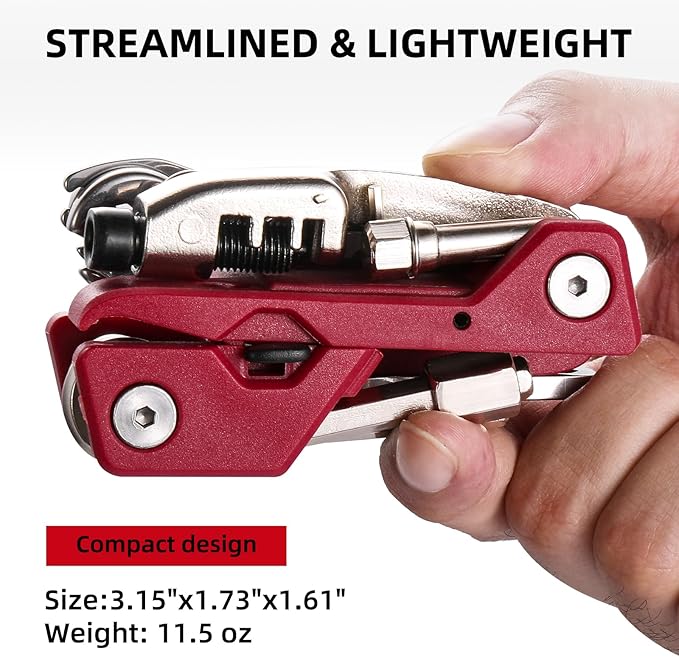 21 Bike Repair Multitool Kit with Carry Case, Portable Cycling Tool Kits (21 in 1), Bicycle Tools Kit Set with Allen Wrench, Chain Tool, Bicycle Spoke Wrench