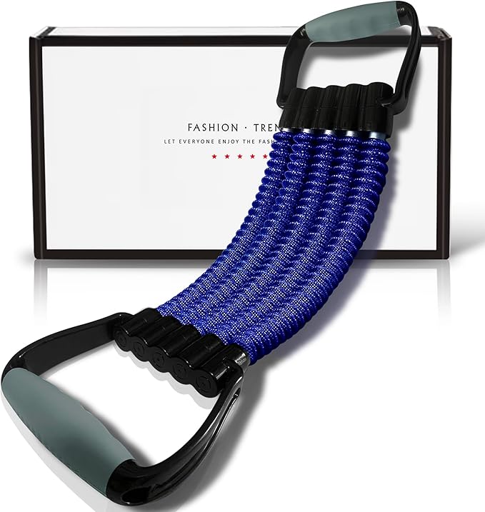 5-Level Chest Expander with Adjustable Resistance Bands, Exercise Band with Handle, Suitable for Men and Women of Different Strength Classes Fitness, Yoga, Training Home Gym Equipment