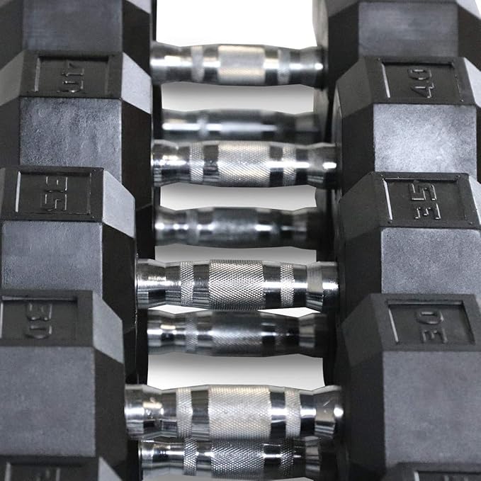 WF Athletic Supply 200Lb Dumbbell Set, 10-30Lb Dumbbell Set with Two-Tier Storage Rack for Muscle Toning, Strength Building & Weight Loss - Multiple Choices Available
