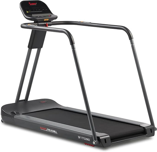 Sunny Health & Fitness Endurance Cardio Running Walking Treadmill with Extended Safety Handrails, Wide Deck, Shock Absorption, Digital Monitor, Optional Free SunnyFit® App Bluetooth Connection