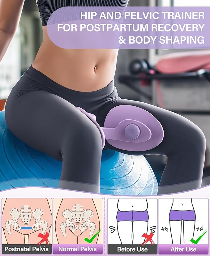 Hip Trainer Kegel Exerciser, Pelvic Floor Trainer, Kegel Trainer for Postpartum Rehabilitation, Trimmer Inner Thigh, Thigh Toner Workout