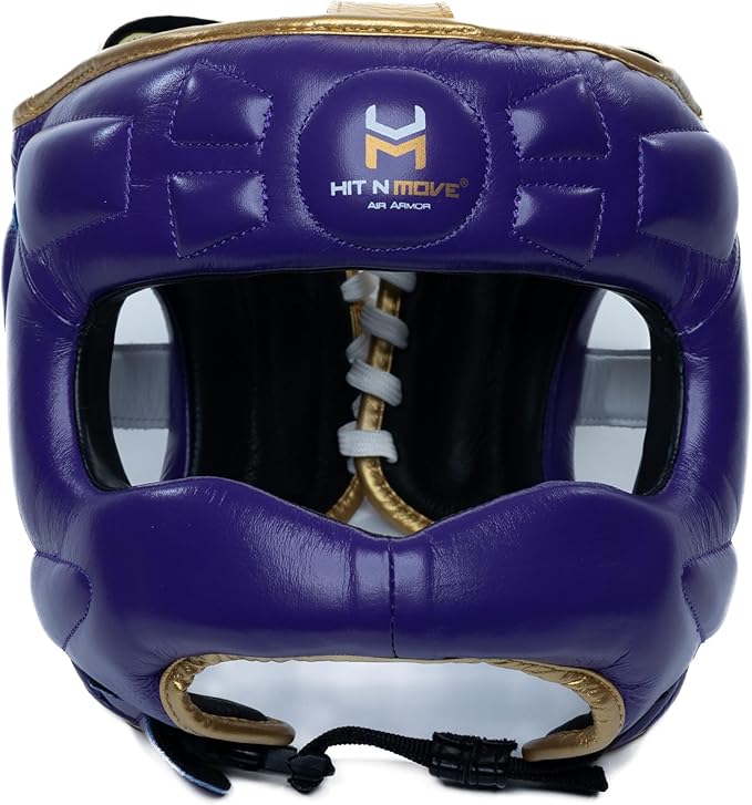 HIT N MOVE® Air Armor Face Saver Boxing Headgear, Lightweight Protective Gear for MMA, Kickboxing, Martial Arts, Training & Sparring and Combat Sports