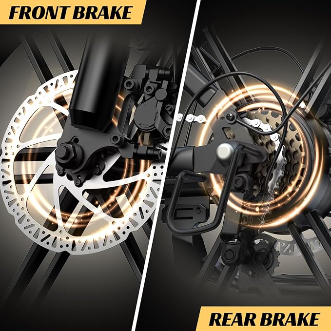 HOVSCO Electric Bike for Adults with 1500W Peak Motor, 20" Fat Tire Electric Dirt Bike, 28MPH All-Terrain E-Bike, 48V 15AH Battery, Electric Motorcycle for Road Sand Mountain Snow Adventure