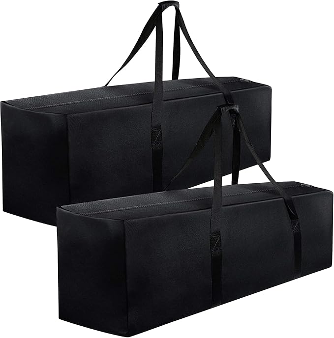 INFANZIA 47 inch Duffel Travel Sports Equipment Bag, 2PCS Long Luggage Bag with Upgrade Zipper Water Resistant, Extra Large Foldable Storage Bag for Camping, Tent, Tripod, Fishing