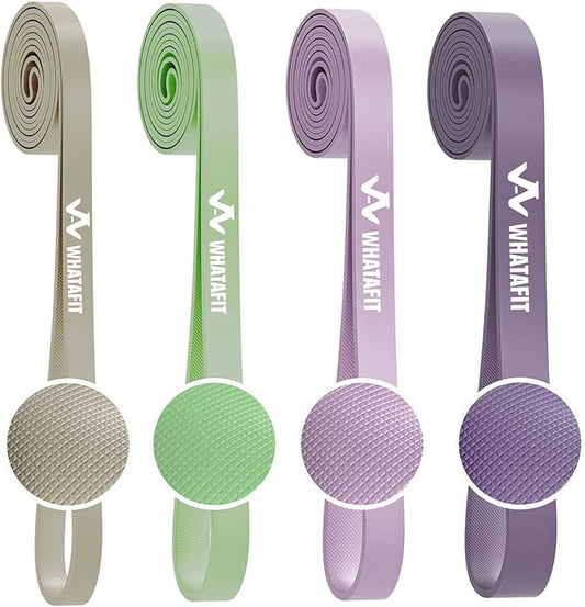 WHATAFIT Resistance Bands, Pull Up Assistance Bands, Exercise Bands, Workout Bands Set for Men and Women Home Fitness, Body Stretching, Strength Training, Physical Therapy