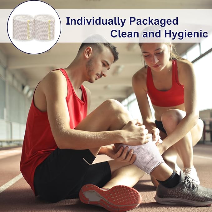 24 Pack Elastic Bandage Wrap 2” Bandage Wrap with Hook and Loop Closure on Both Ends Self Adhesive Bandage Wrap for Sports, Medical, and Injury Recovery