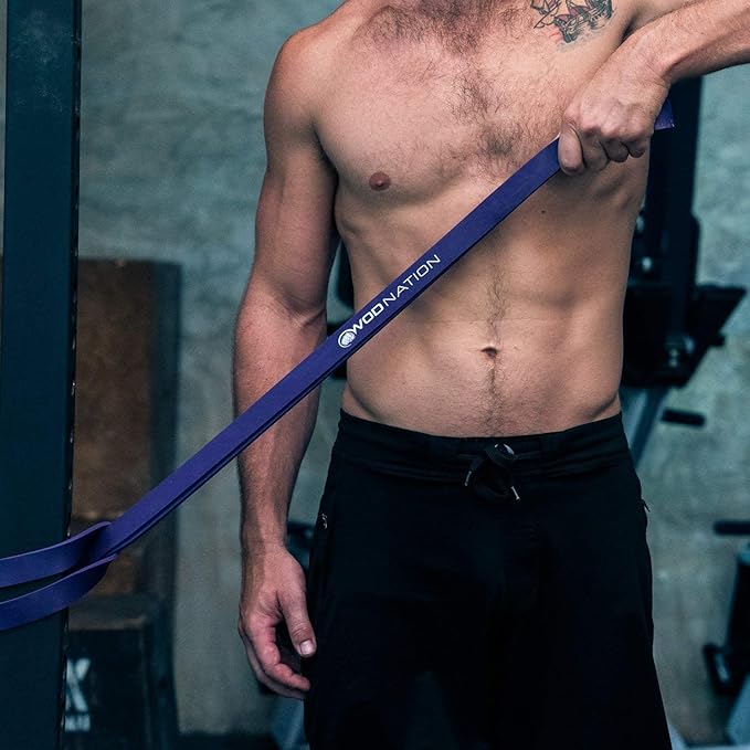 WOD Nation Pull Up Assistance Bands (10-175lbs Band) - Best for Pullup Assist, Chin Ups, Resistance Bands Exercise, Stretch, Mobility Work & Serious Fitness - 41 inch Straps