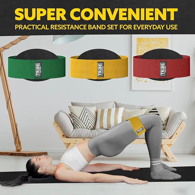 Fabric Resistance Bands for Legs - Workout Bands Resistance Bands for Men and Women - Booty Bands for Working Out - Exercise Bands Resistance Bands Set - Elastic Bands for Exercise