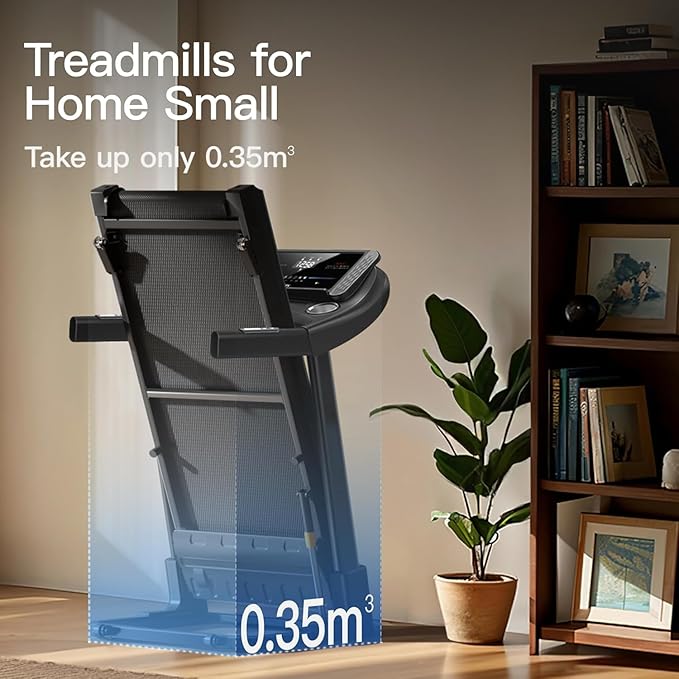 3-in-1 Portable Under Desk Treadmill, 17% Incline Walking Pad Treadmills for Home and Office, Folding Treadmill with 2.5 HP Quiet Brushless, 300 LBS Capacity