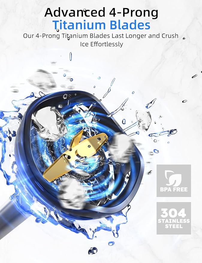 Immersion Blender, Hand Blender Heavy Duty Copper Motor, Stainless Steel Smart Stick with Egg Beaters, Chopper/Food Processor