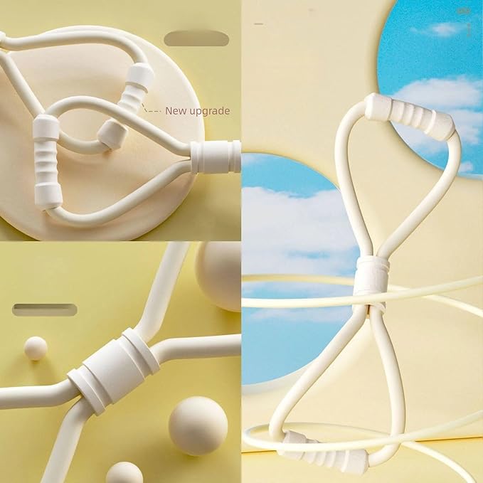 Elastic Fitness Pulling Rope Chest Expander Yoga Rubber Tension Band for Abdomen Arm Leg Stretching Fitness Training+Three Circumference Tape Measure Fitness Circumference Ruler Arm Leg Abdomen Ruler