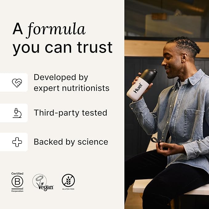 Huel Black Edition | Strawberry Shortcake 40g Vegan Protein Powder | Nutritionally Complete Meal | 27 Vitamins and Minerals, Gluten Free | 17 Servings | Scoop not included to reduce plastic