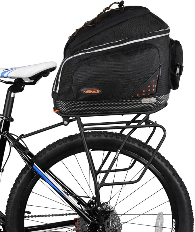 Ibera PakRak Touring Bicycle Seatpost/Disc/Non/Disc Rack and Quick Release Bag