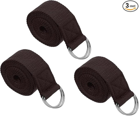 PATIKIL Yoga Strap for Stretching Cotton Yoga Belt with Adjustable Metal D-Ring Buckle Stretch Band for Fitness Pilates